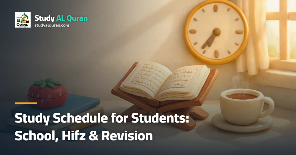 Study Schedule for Students: School, Hifz & Revision